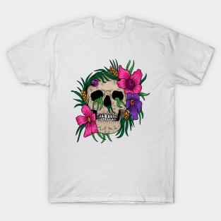 Woman Skull Flower T-Shirt